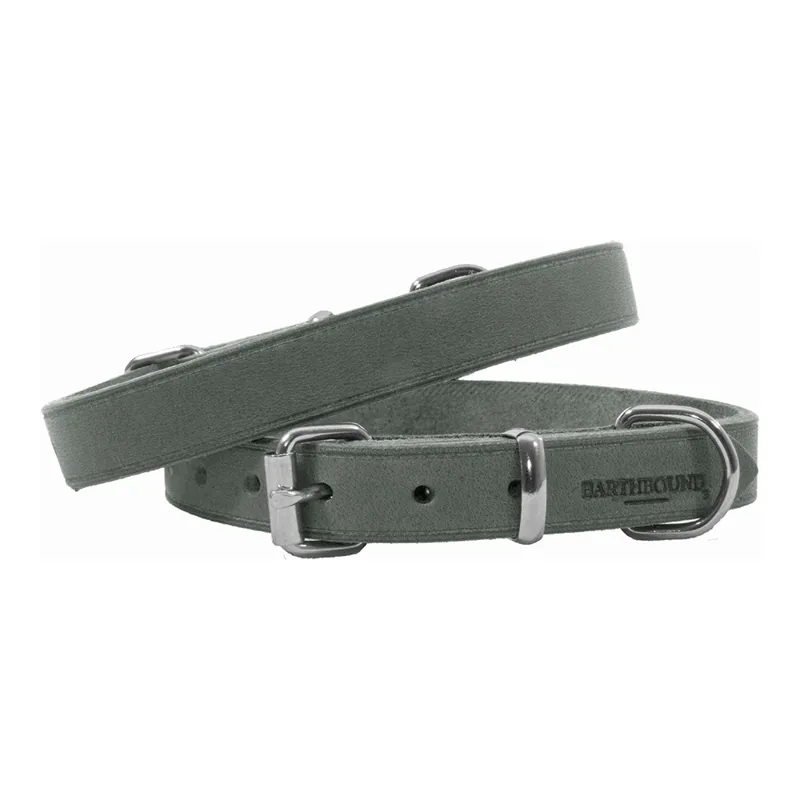 Earthbound Soft Country Leather Collar Grey